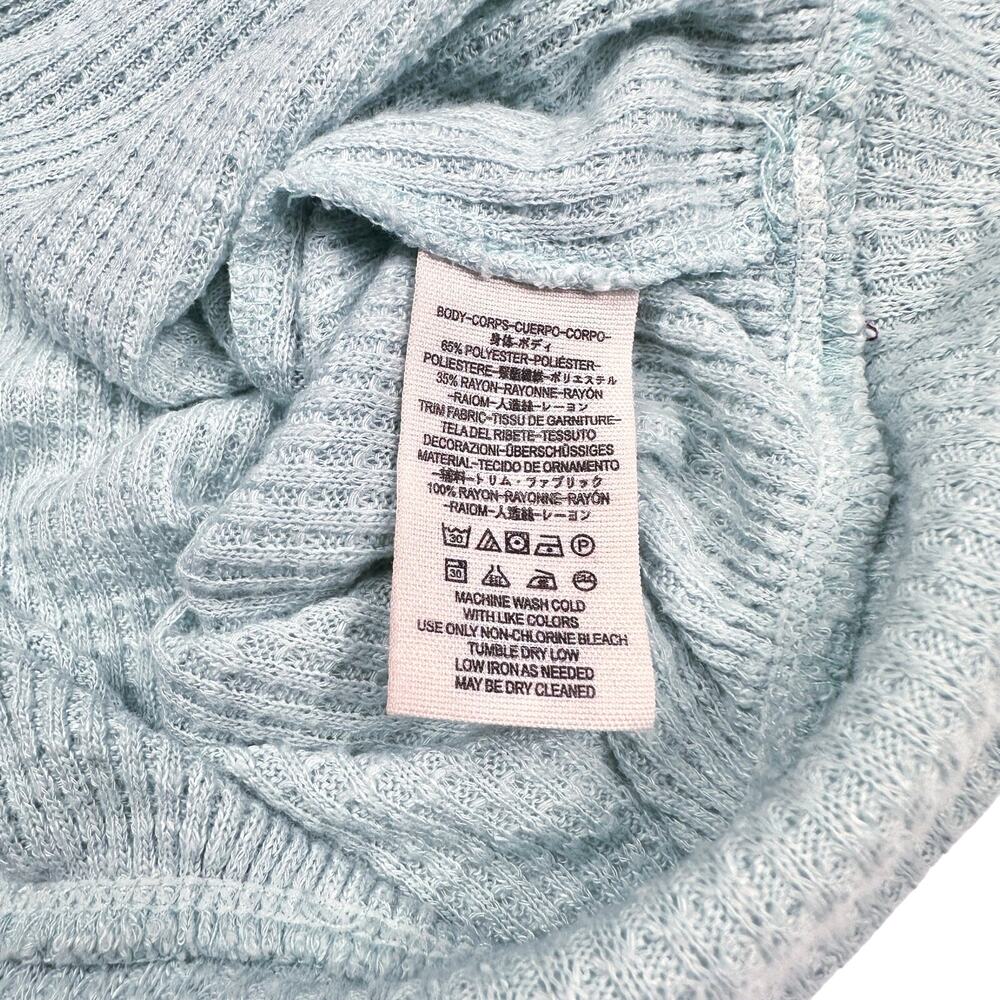 Free People | Women | Casual Clash Mint Mixed Media Balloon Sleeve Top | Small - Picture 8 of 13